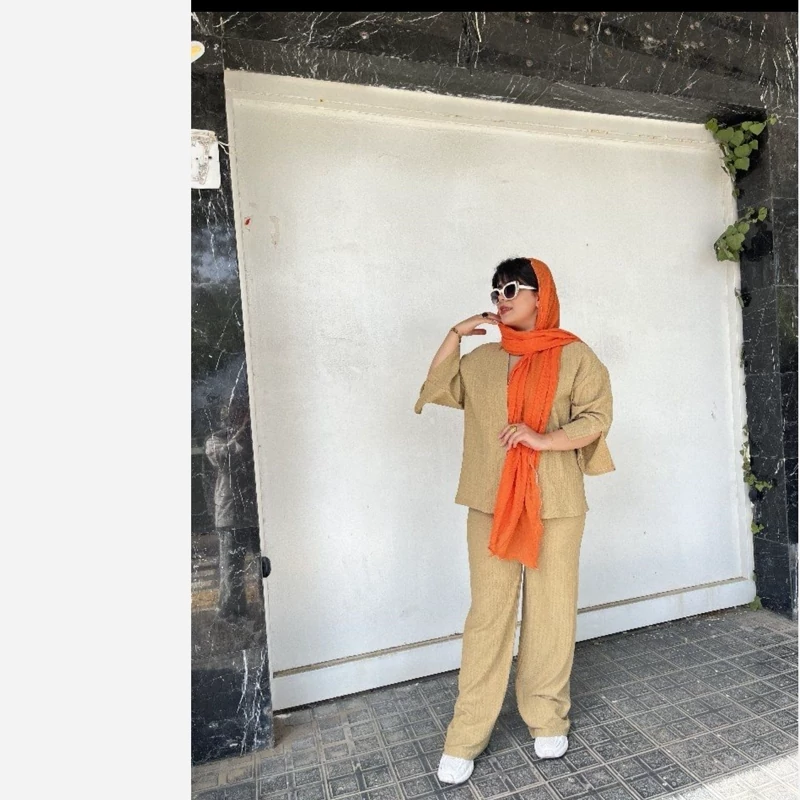 مانتو شلوار و تاپ سه تیکه