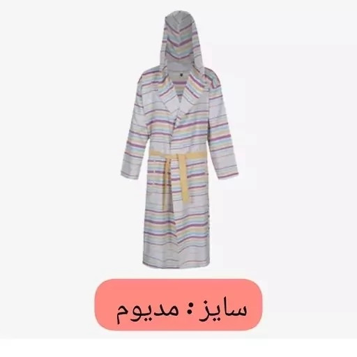 حوله یزدی تن پوش پالتویی ابراهیمی سایز مدیوم قد 110 نخی جنس 100 درصد نخ اعلا حوله تنپوش حوله پالتویی