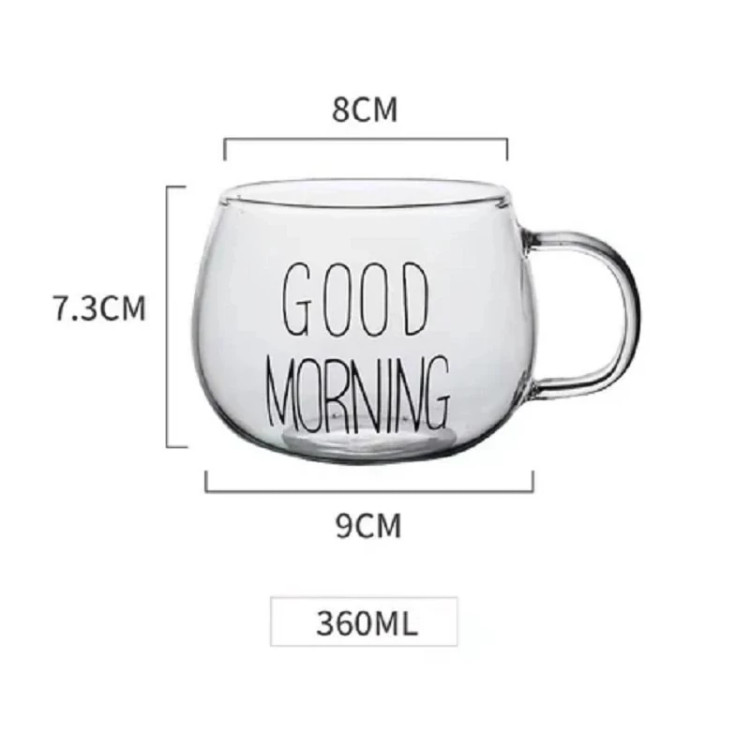 ماگ مدل پیرکس تپل Good Morning