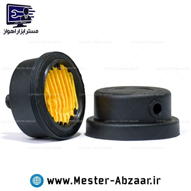 فیلتر هوا کمپرسور باد سایلنت رزوه 1/4 مناسب پمپ های ادون، باس، اینتیمکس و آپ اسپریت و .. بی صدا پلاستیکی مدل filter plas