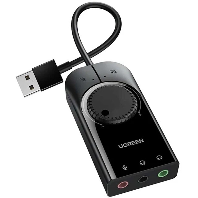 کارت صدا اکسترنال USB به جک 3.5 میلی متری یوگرین با کابل یک متری CM129 50599
