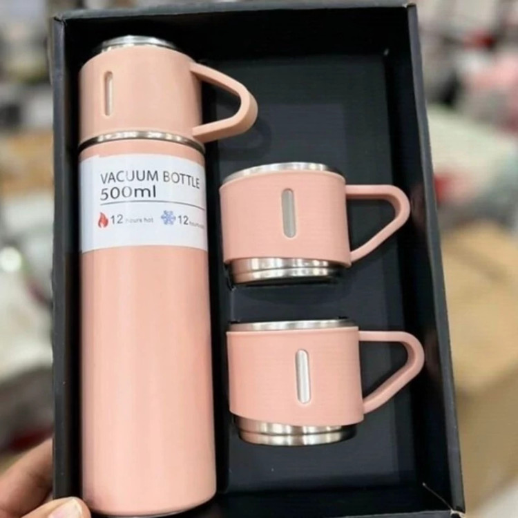 فلاسک و لیوان مدل hot-cold گنجایش 0.5 لیتر بسته 3 عددی