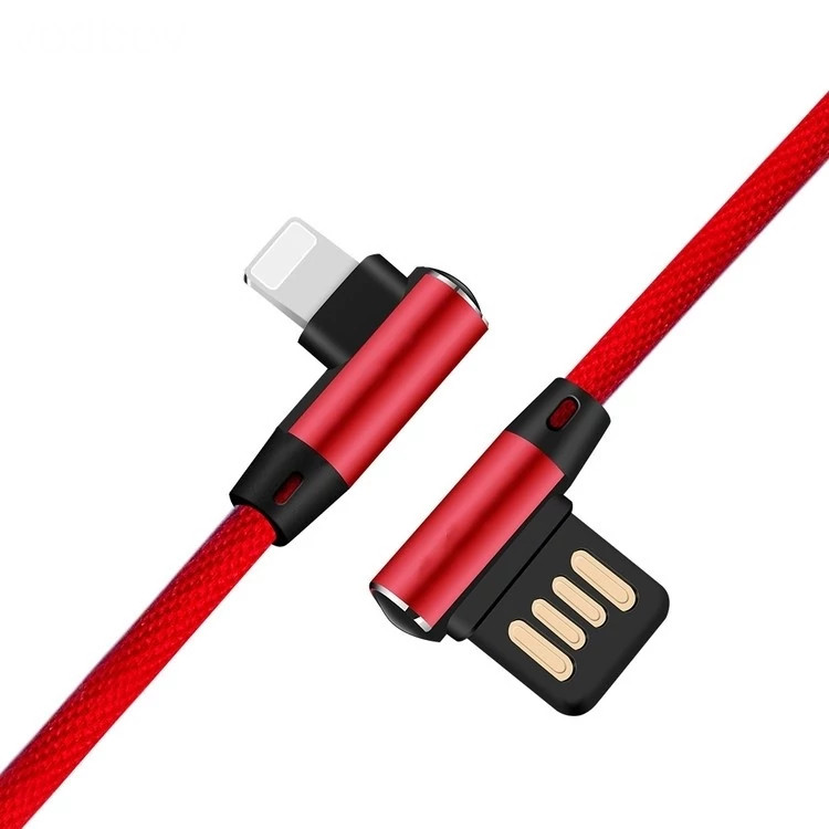 کابل شارژ USB به لایتنینگ 90 درجه 90 degree USB to Lightning charging cable