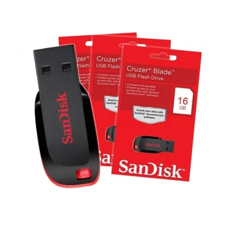 فلش مموری سن دیسک USB 2.0 مدل Cruzer Blade CZ50 ظرفیت 16 گیگابایت