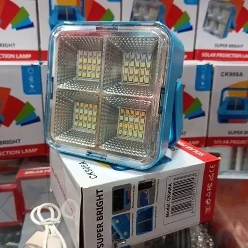 مینی پروژکتور شارژی سولار مدل CK906A