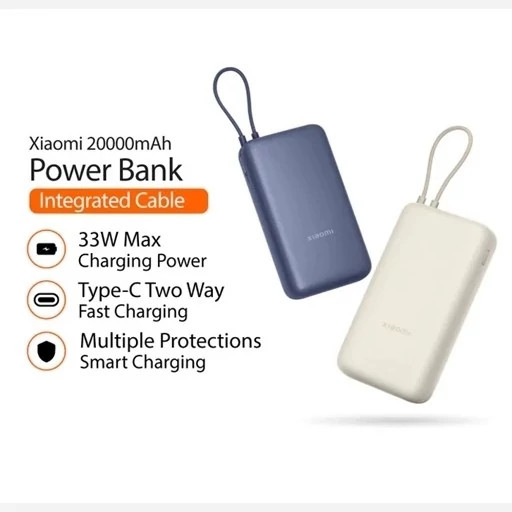 پاوربانک V-PU90B شیائومی 20000 میلی آمپر 33 وات Type-C و USB مدل PB2030MI