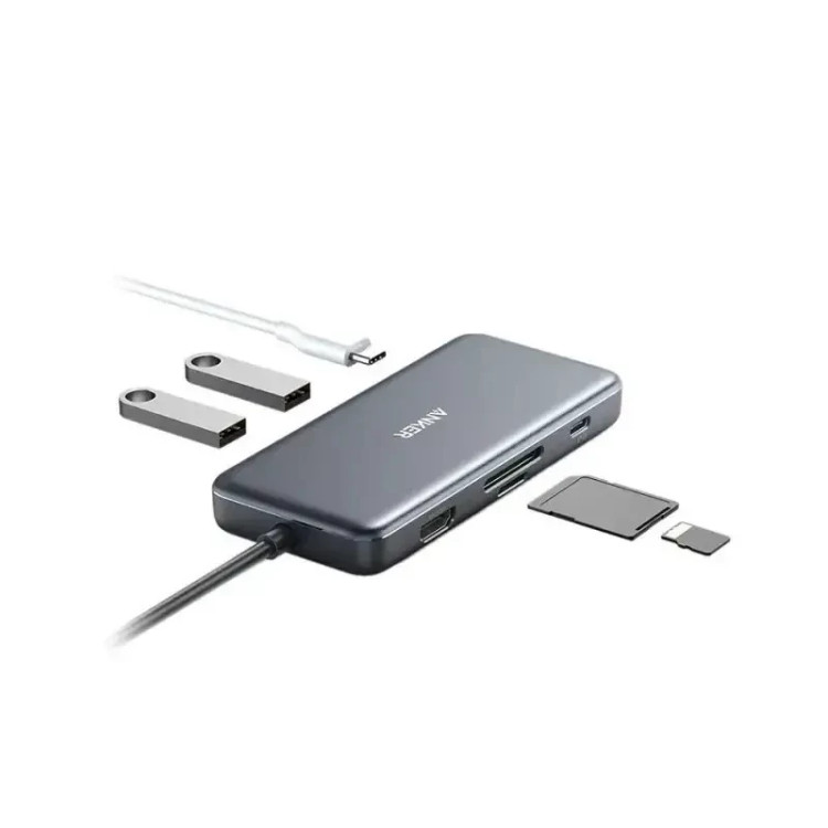 هاب 7 پورت انکر مدل Anker USB- C Hub 7 in 1-A8346