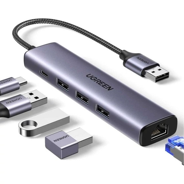 هاب یو اس بی 5 پورت یوگرین CM475 60554 UGREEN USB