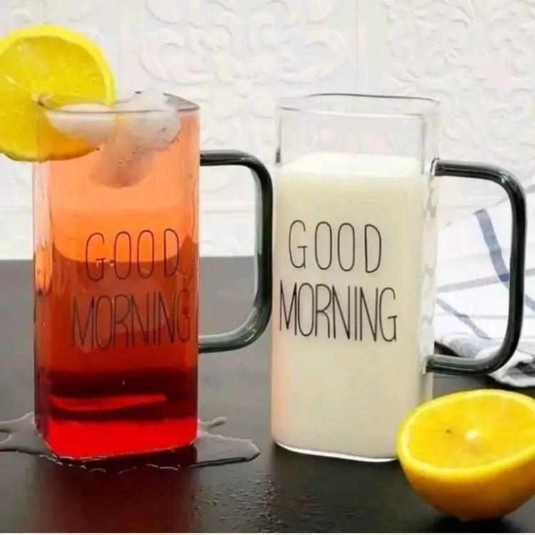 لیوان طرح Good Morning مدل مربعی ( در دو سایز )
