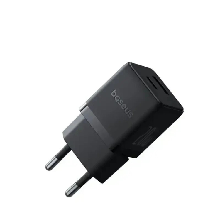 شارژر دیواری دو پورت باسئوس مدل Palm Fast Charger C+U توان 20 وات