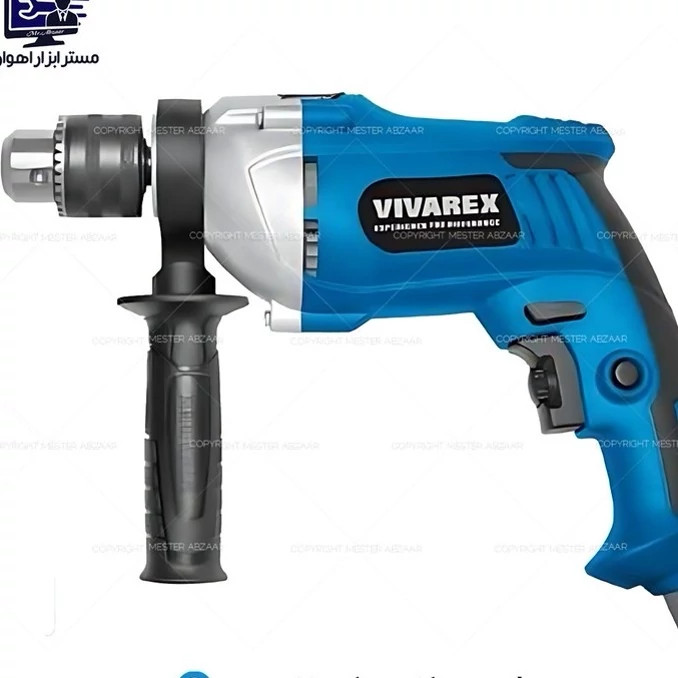 دریل 13 چکشی 810 وات ویوارکس کلید گازی نیم تنه فلزی دیمردار کد 8113 مدل VIVAREX VR8113-ID 12