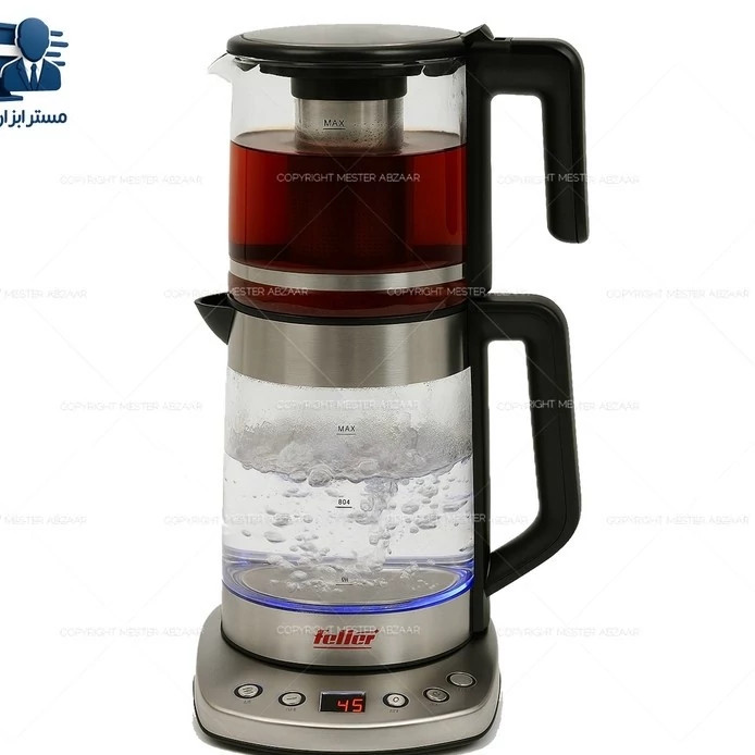 چای ساز دو طبقه 2200 وات 3.7 لیتری دیجیتال فلر آلمان مدل Feller Germany PRO TS-210