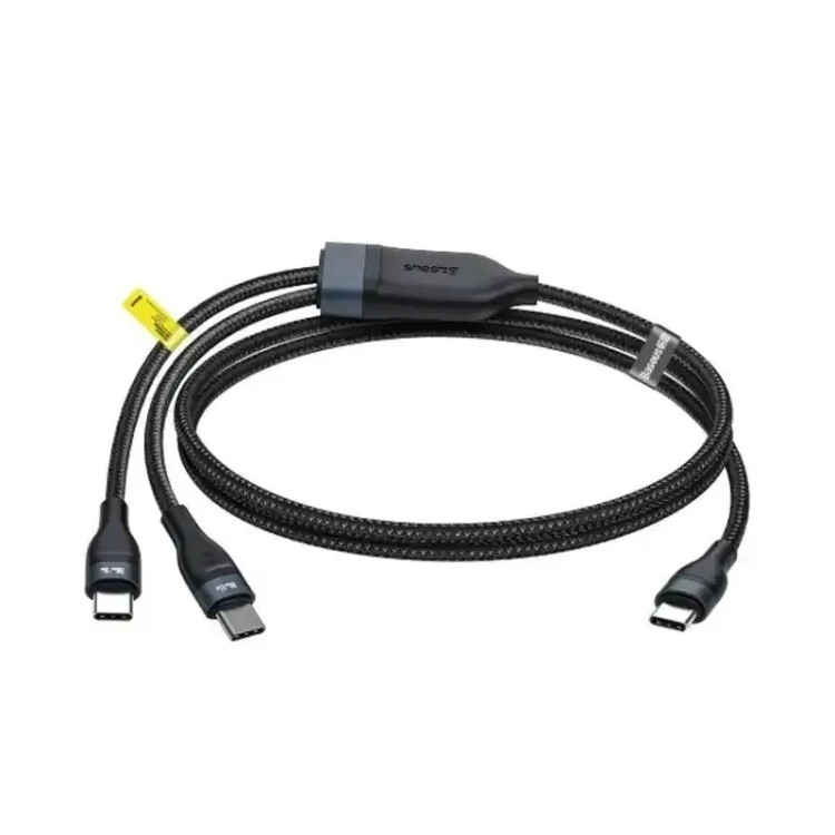 کابل شارژ دوکاره باسئوس Type-C به Type-C مدل Flash Series طول 1.5 متر 100 وات