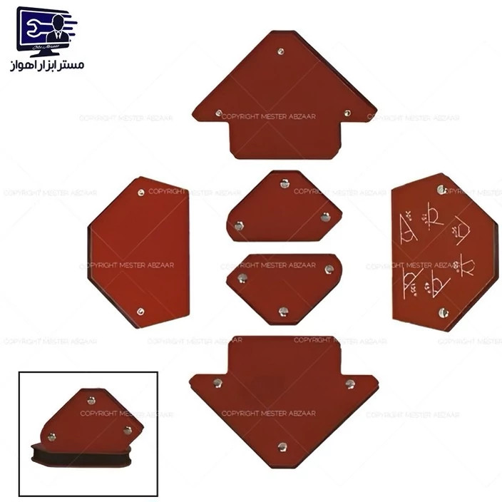 ست گونیا جوشکاری مگنتی 6 عددی وینر مدل W-061MG