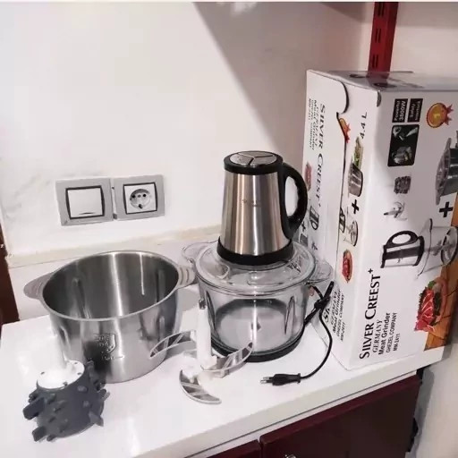 خردکن دو کاسه سیلورکرست 4.4 لیتری 4 تیغه استیل silver creest
