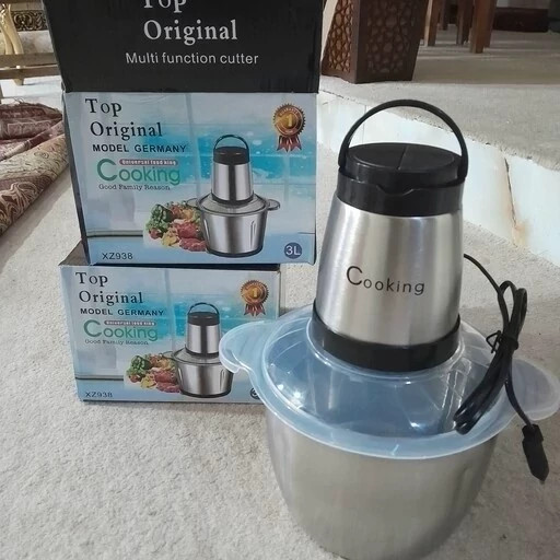 خردکن کوکینگ 3.5 لیتری 1200 وات چند کاره بدنه استیل با موتور دوسرعته