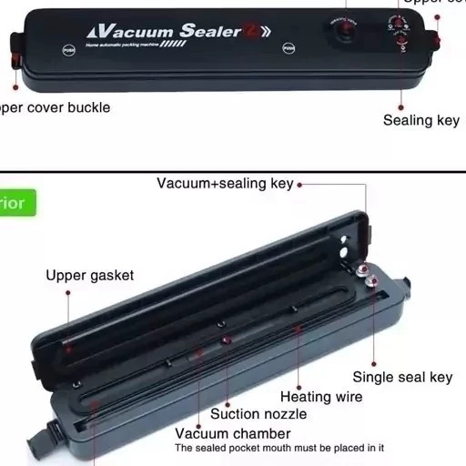 دستگاه بسته بندی خلاء اتوماتیک وکیوم و پرس مواد غذایی vacuum sealer