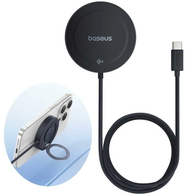 شارژر بی سیم  مگنتی 15 وات بیسوس P10273300121 Baseus Simple
