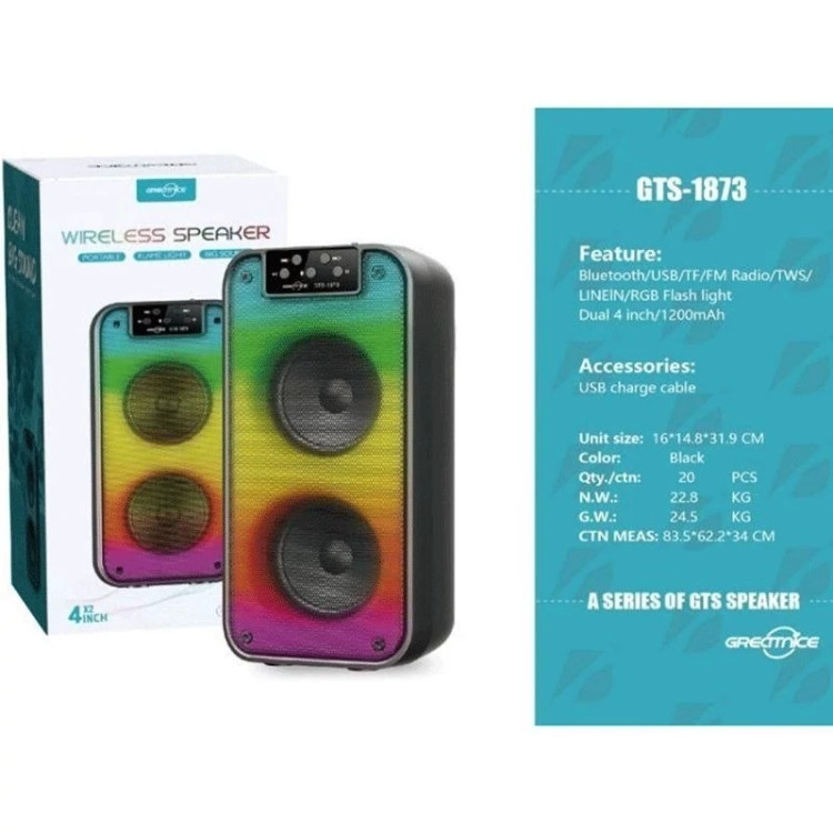 اسپیکر شارژی بلوتوثی 1873 gts