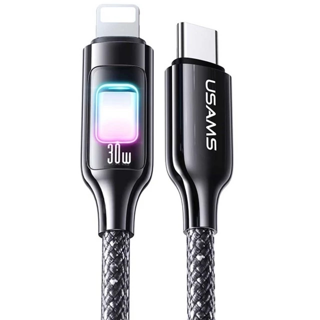 کابل آیفونی فست شارژ تایپ سی به لایتنینگ 30 وات 1.2 متری یوسامز SJ749 USAMS SJ749 30W
