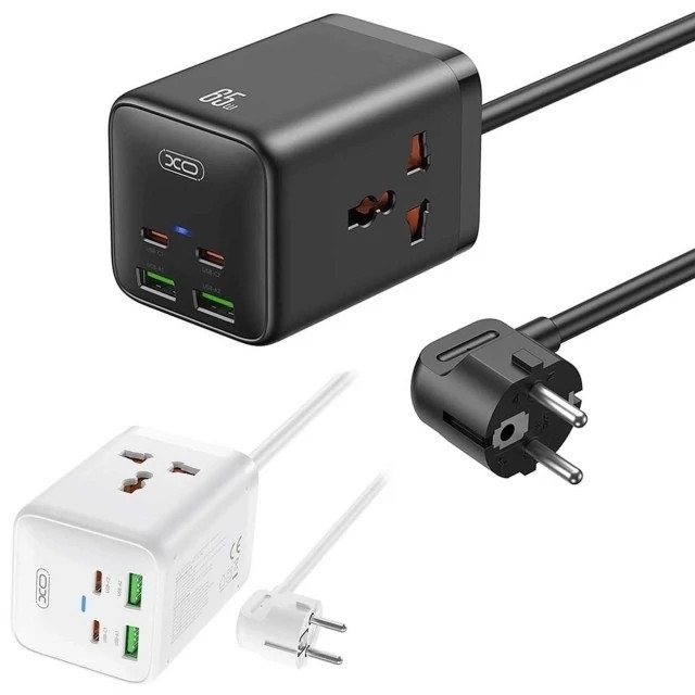 چندراهی دو سوکت برق، دو تایپ سی و دو یو اس بی 65 وات ایکس او WL24 XO Desktop