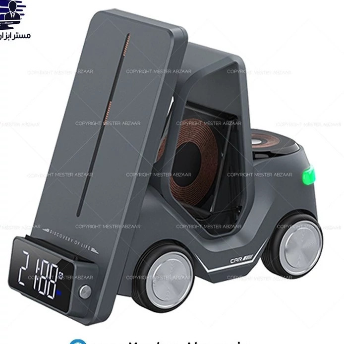 شارژر رومیزی وایرلس هوشمند بیسیم 5 کاره برند اسمارت دسکتاپ مدل SMART DESKTOP T20