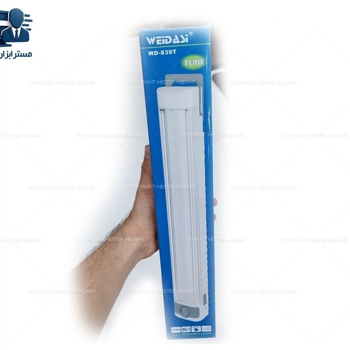 چراغ نور افکن مهتابی 84 لامپی شارژی اضطراری برند ویداسی مدل WEIDASI WD-839T