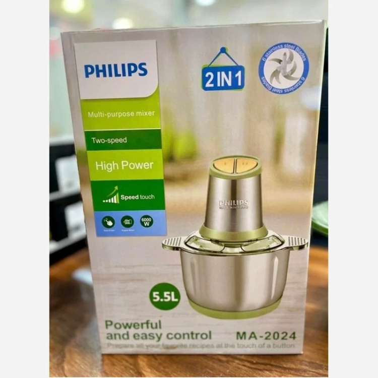 خردکن 5.5 لیتری فیلیپس- 6 تیغه- قدرت 6000W وات- مدل MA2024