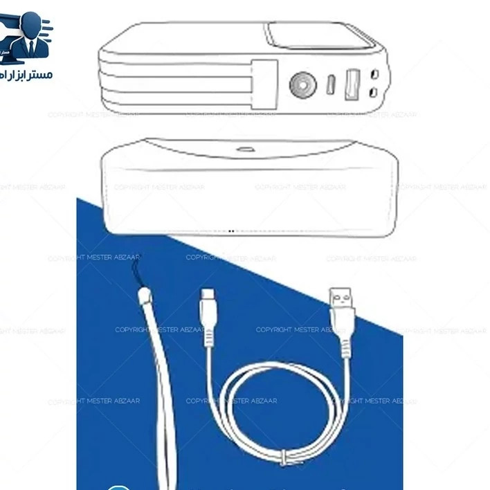 پاوربانک 12000 میلی آمپر دیجیتال چراغ دار برند باندلس مدل BOUNDLESS BND-A1PB-M001