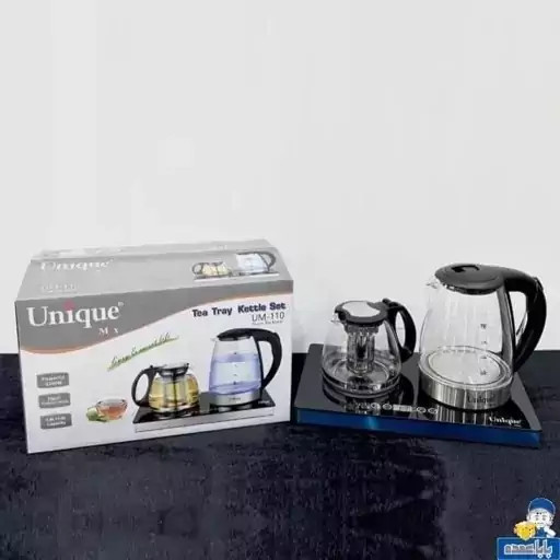 چایساز چای ساز کنارهمی صفحه لمسی یونیک کتری شیشه ای 2200 وات