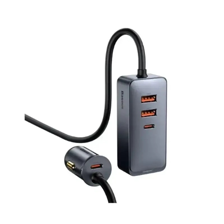 هاب شارژر فندکی باسئوس مدل Together PPS Multi 2U+2C با توان 120 وات