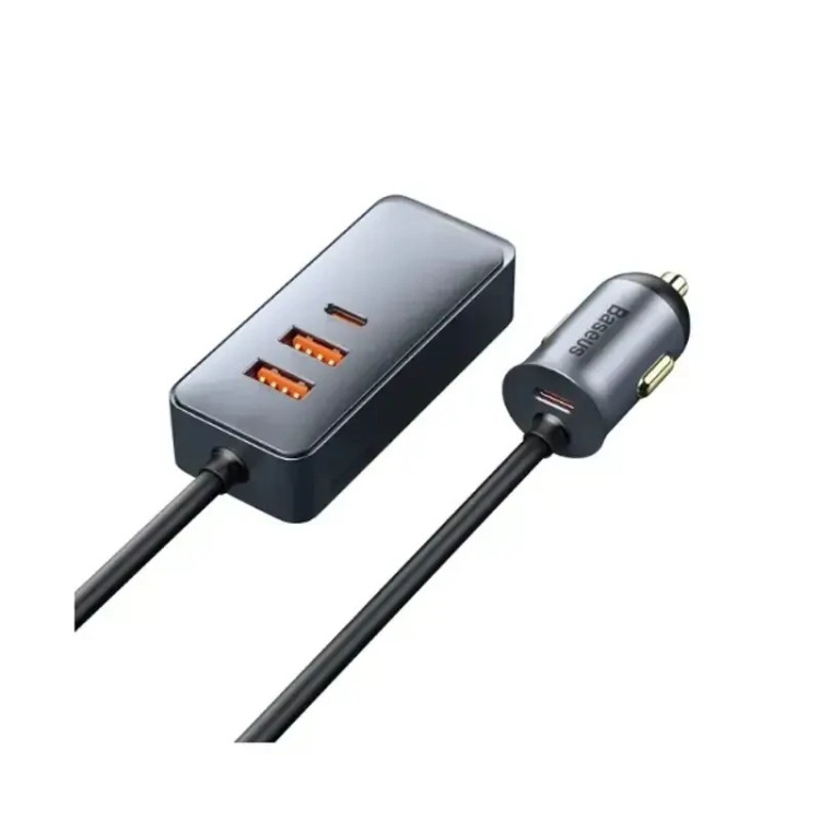 هاب شارژر فندکی باسئوس مدل Together PPS Multi 2U+2C با توان 120 وات