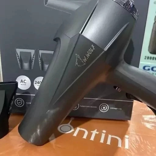 سشوار ولف w.wolf توان 2400 وات باد سرد و گرم سه حالته پرتاب باد سه سرعته بدنه سنگین