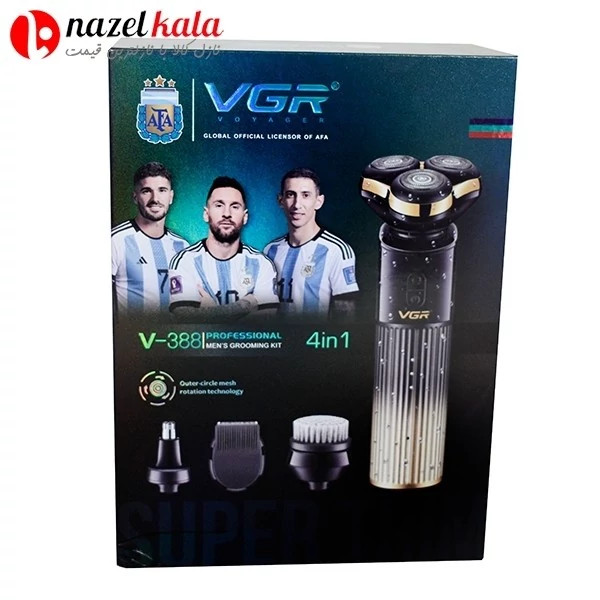 ریش تراش سه تیغ چهار کاره وی جی آر مدل v-388