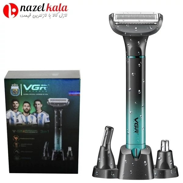 بادی کروم و ماشین اصلاح سه کاره وی جی آر مدل V-625 VGR