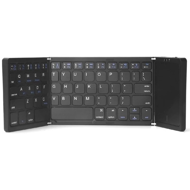 کیبورد بی سیم تاشو شارژی با تاچ پد Folding Bluetooth