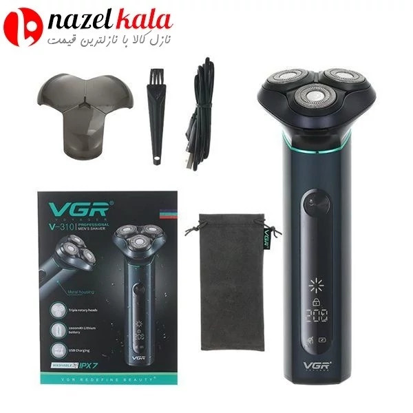 ماشین اصلاح موی صورت وی جی ار مدل V-310