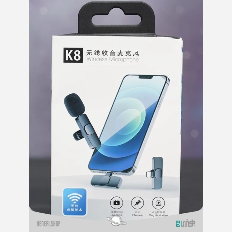 میکروفون یقه ای بی سیم تایپ C مدل K8
