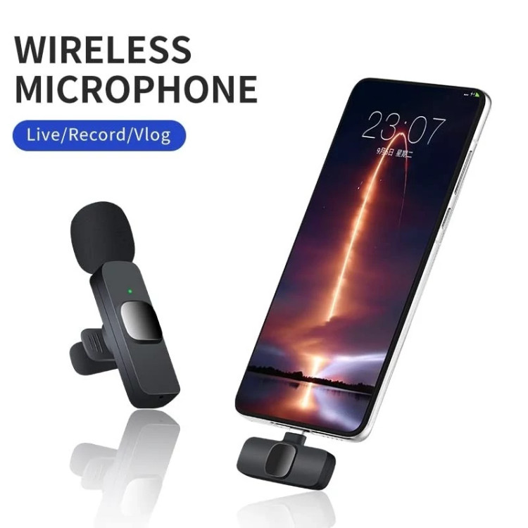 میکروفون یقه ای بی سیم تایپ C مدل K8