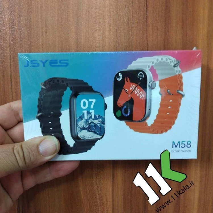ساعت هوشمند اولترا مدل M58 برند JSYES مشکی بند مشکی ا JSYES M58