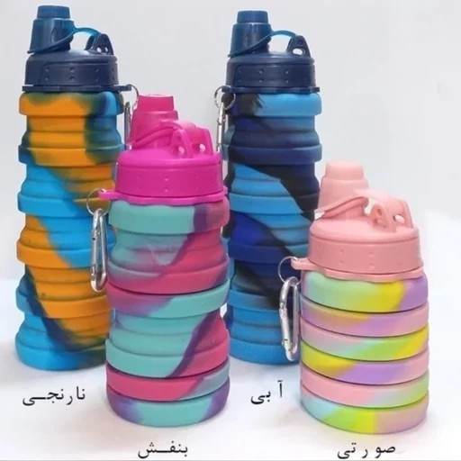 قمقمه سیلیکونی قمقمه اکاردئونی 500 میل