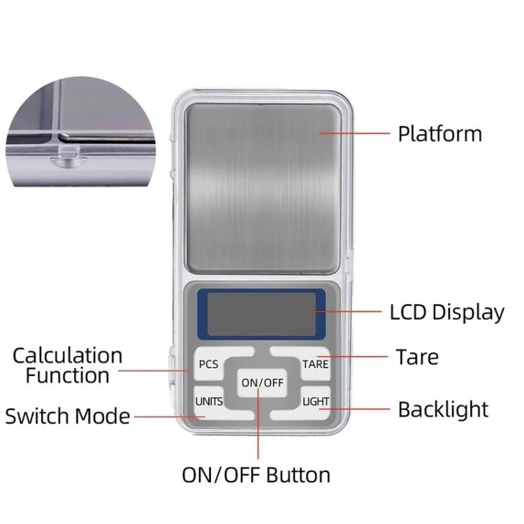 ترازو دیجیتال جیبی200 گرمی Scale MH