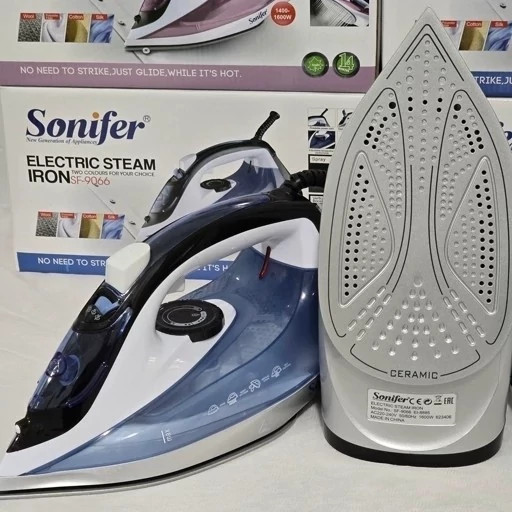 اتو بخار سونیفر (کفه سرامیکی) 1600w (طراحی ارگونومیک) SF-9066
