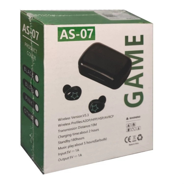 ایرپاد گیمینگ بلوتوثی مدل TWS AS-07 برند دامیکس TWS Bluetooth Airpods TWS Bluetooth Gaming Airpods AS-07 Domix Brand دست