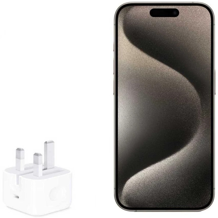 شارژر دو پرت برند اپل 35 وات مخصوص آیفون 14 و 15 سفید Apple dual port charger 35 w