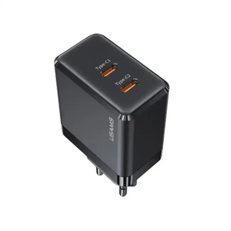 شارژر یوسمز مدل USAMS US-CC172 Gan Fast Charger Dual Type-C Ports