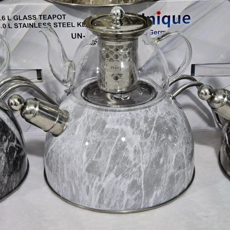 کتری قوری سوتی یونیک UNIQUE (6 رنگ) وارداتی (3 لیتر) (0.6 لیتر)
