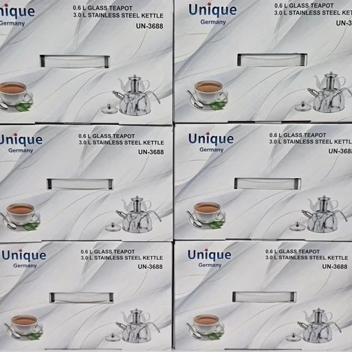 کتری قوری سوتی یونیک UNIQUE (6 رنگ) وارداتی (3 لیتر) (0.6 لیتر)