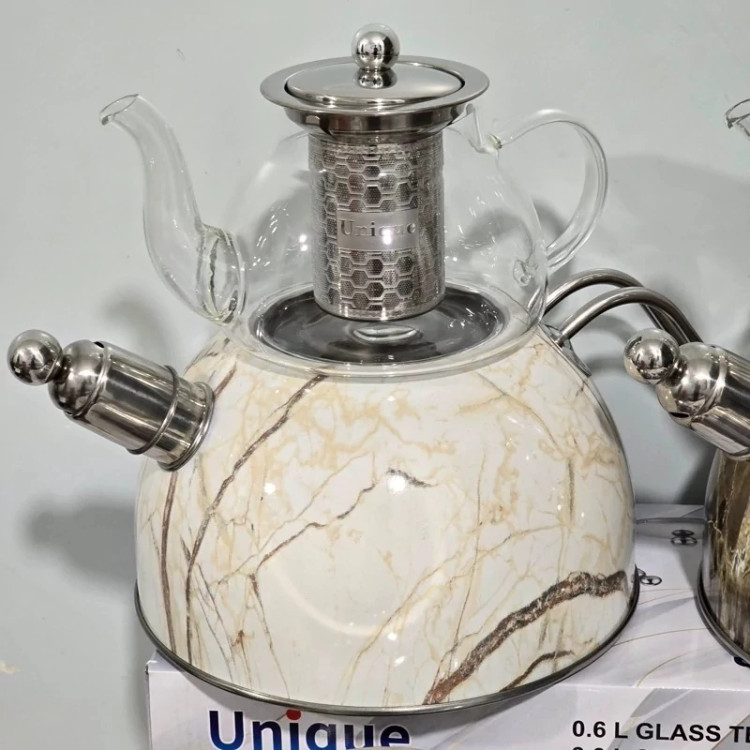 کتری قوری سوتی یونیک UNIQUE (6 رنگ) وارداتی (3 لیتر) (0.6 لیتر)