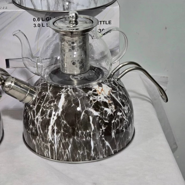 کتری قوری سوتی یونیک UNIQUE (6 رنگ) وارداتی (3 لیتر) (0.6 لیتر)